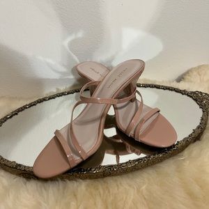 Pelle Moda Elecia Nude Women’s Strappy Slide On Kitten Heel Size 9